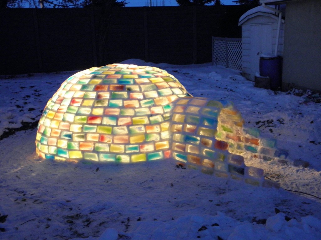 A Very Colorful Backyard Igloo For The Books
