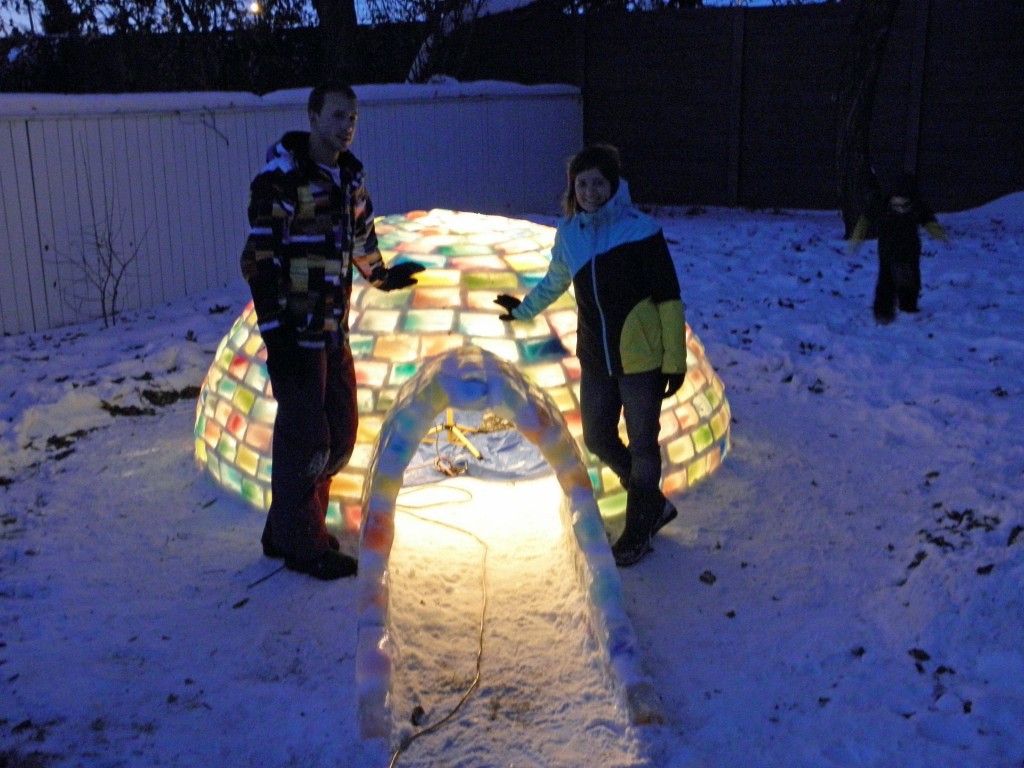 A Very Colorful Backyard Igloo For The Books