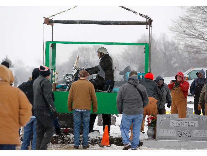 This Man Was Buried With His Harley Davidson